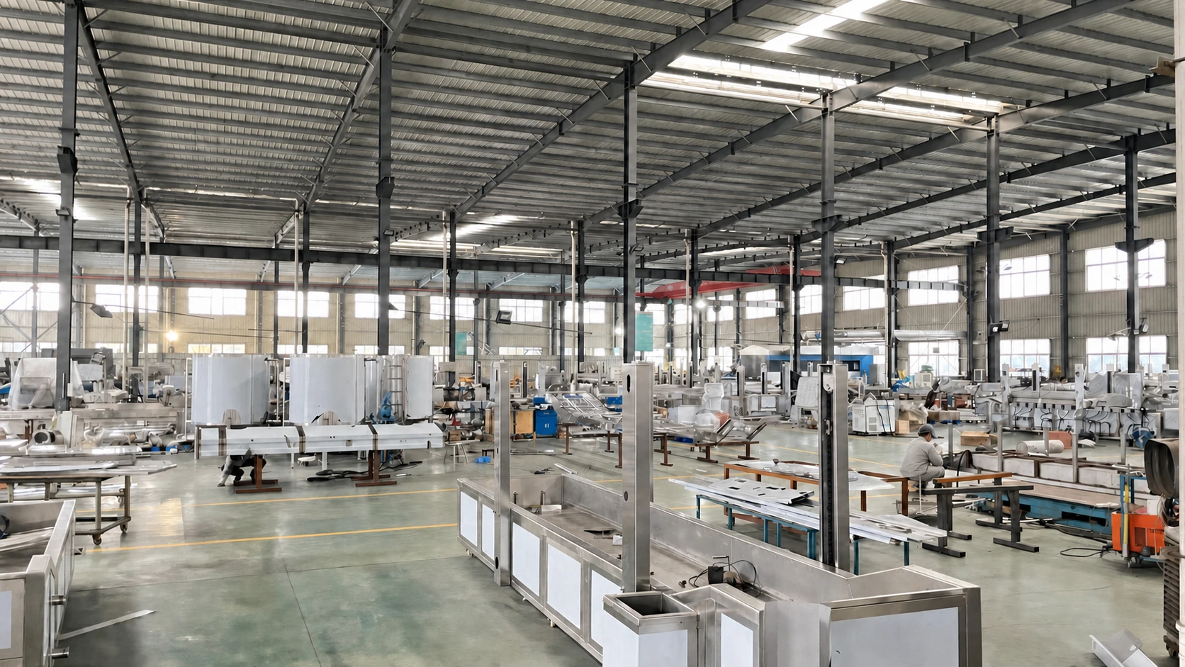 Food processing equipment manufacturing workshop