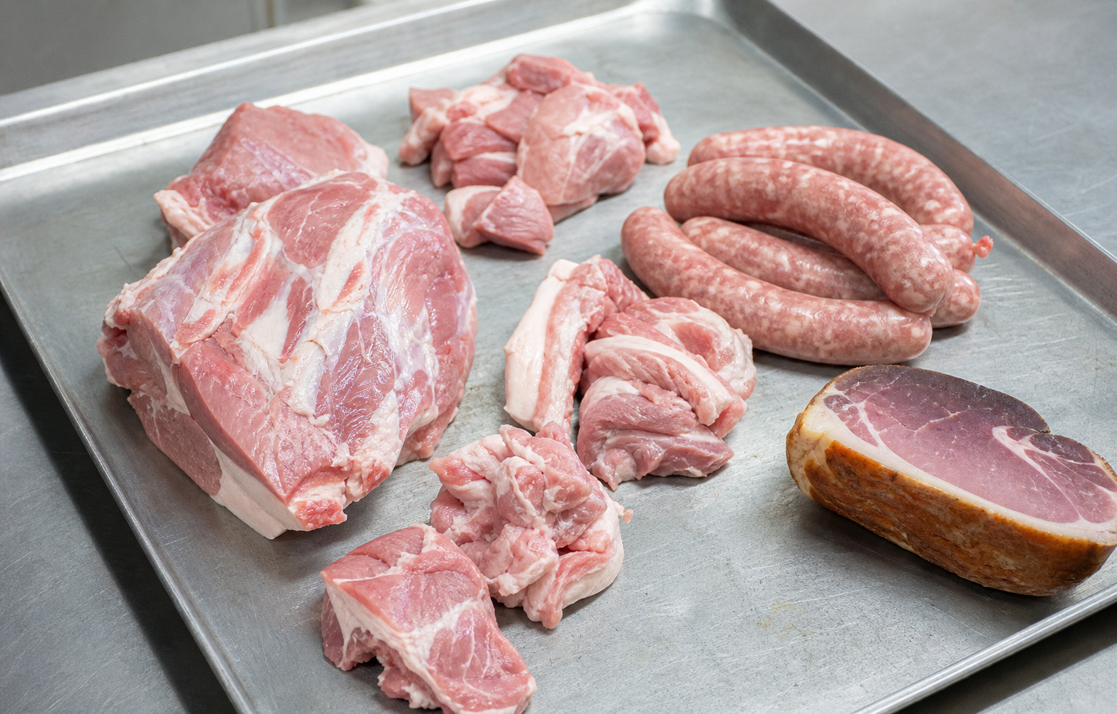 高级火腿与肉肠制品的肉类原料准备滚揉